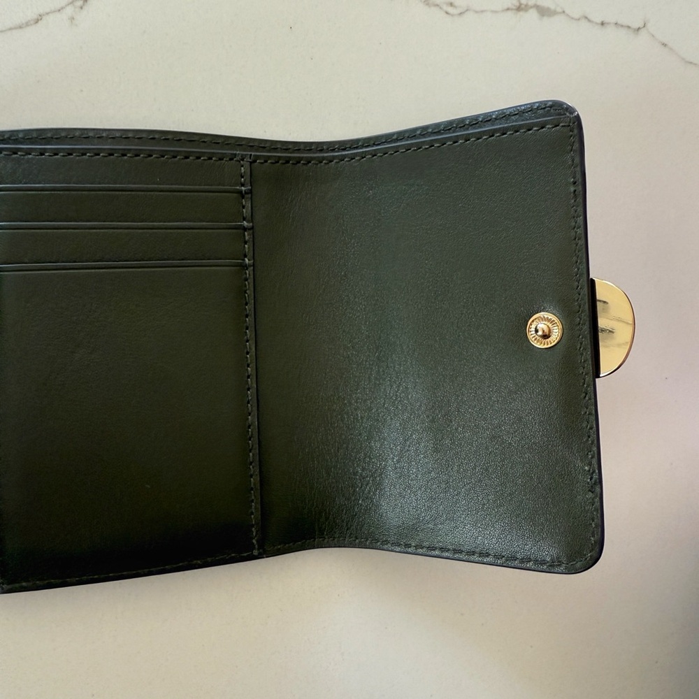 Madewell Sculpted Metal Trifold Wallet (Olive) - Picture 5 of 6